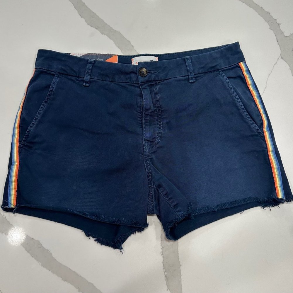 Sundry Navy Short with Rainbow Ribbon Size: 27